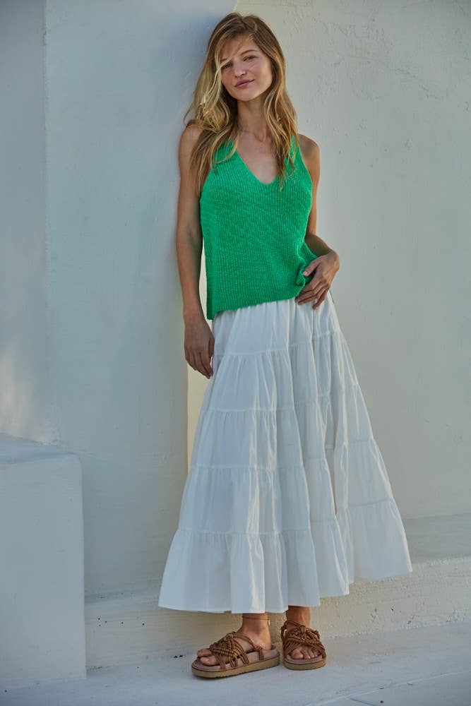 V-Neck Knit Tank Top