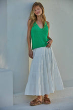 V-Neck Knit Tank Top