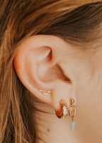 Tiny Wave Ear Climbers | 14kt Gold Fill + Sterling Silver
