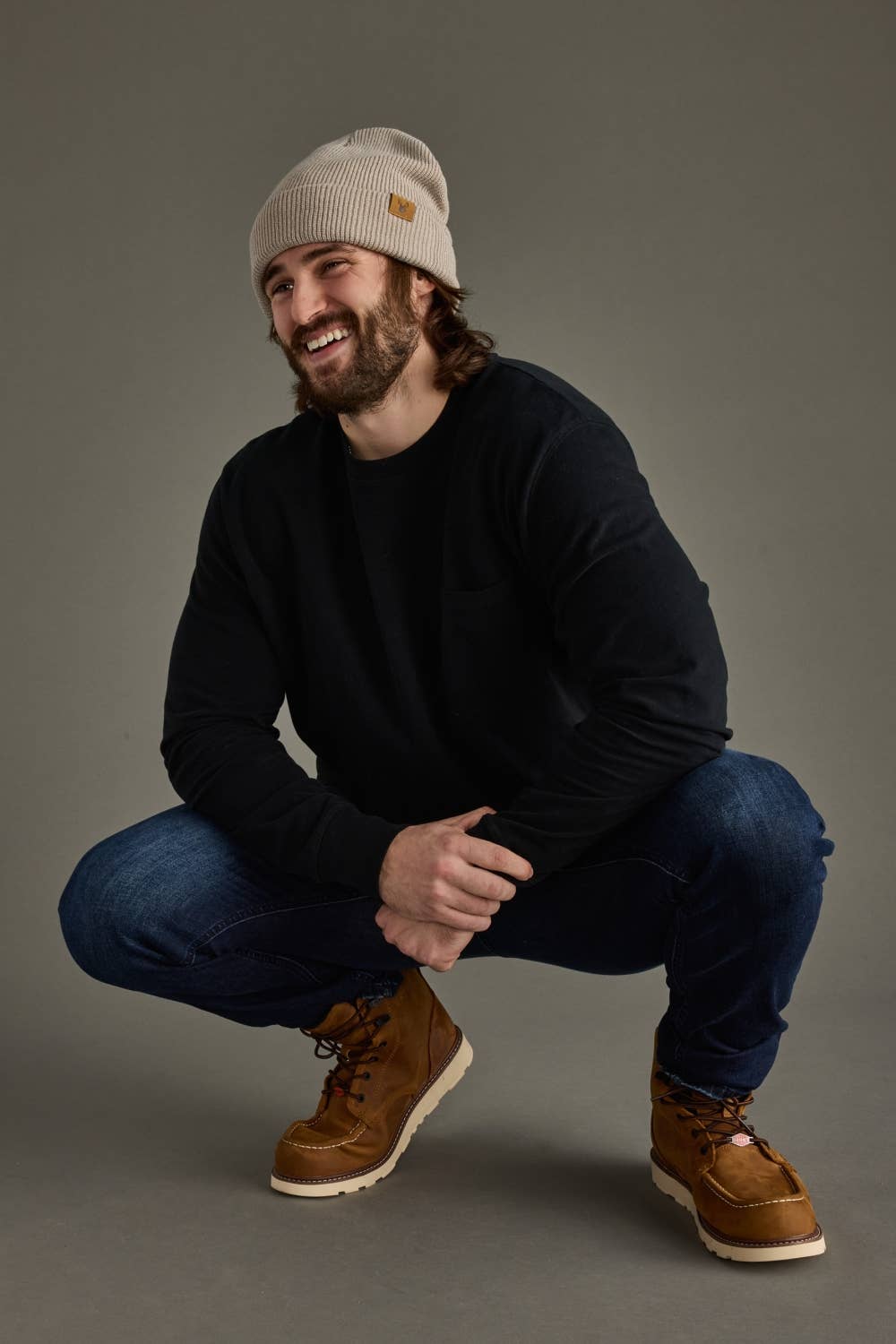 Taupe Knit Beanie