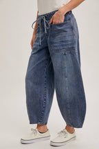 DRAWSTRINGS BARREL JEANS