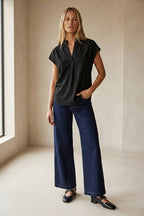 Soft Matte Drop Shoulder Blouse