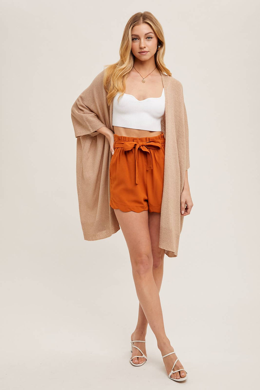 Wide Sleeve Open Front Cardigan
