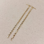 18k Gold Chain Drop Earrings