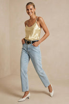 Luxe Whipstitch Satin Cami