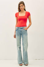 Women’s Square Neck Knit Tee