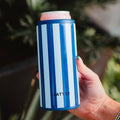Navy Striped Slim Can Cooler