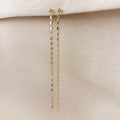 18k Gold Chain Drop Earrings