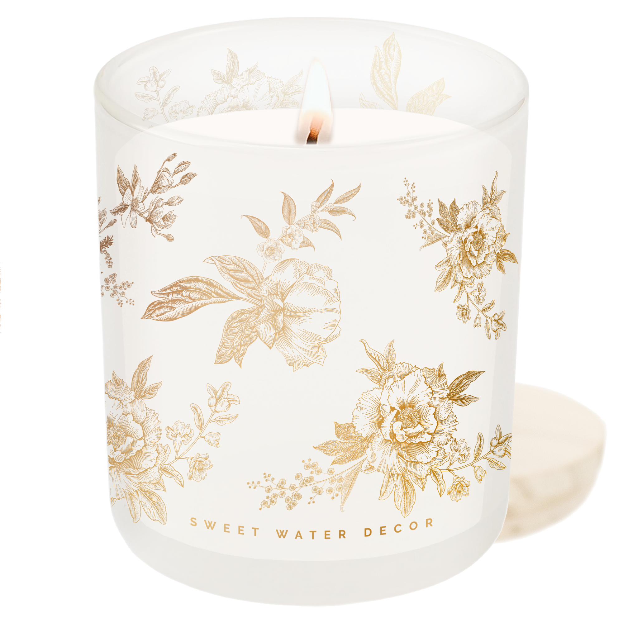 Gold Delft 12 oz Soy Candle - Home Decor
