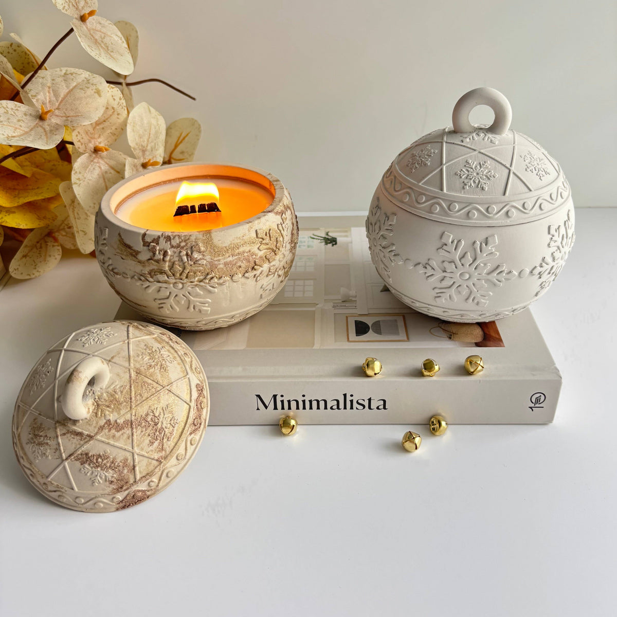 Snowflake Bauble Candle | Coconut Soy Wax Christmas Decor