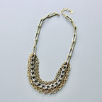 Multi- Strand Chain Statement Necklace
