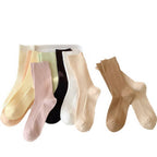 Macaron Cotton Crew Socks