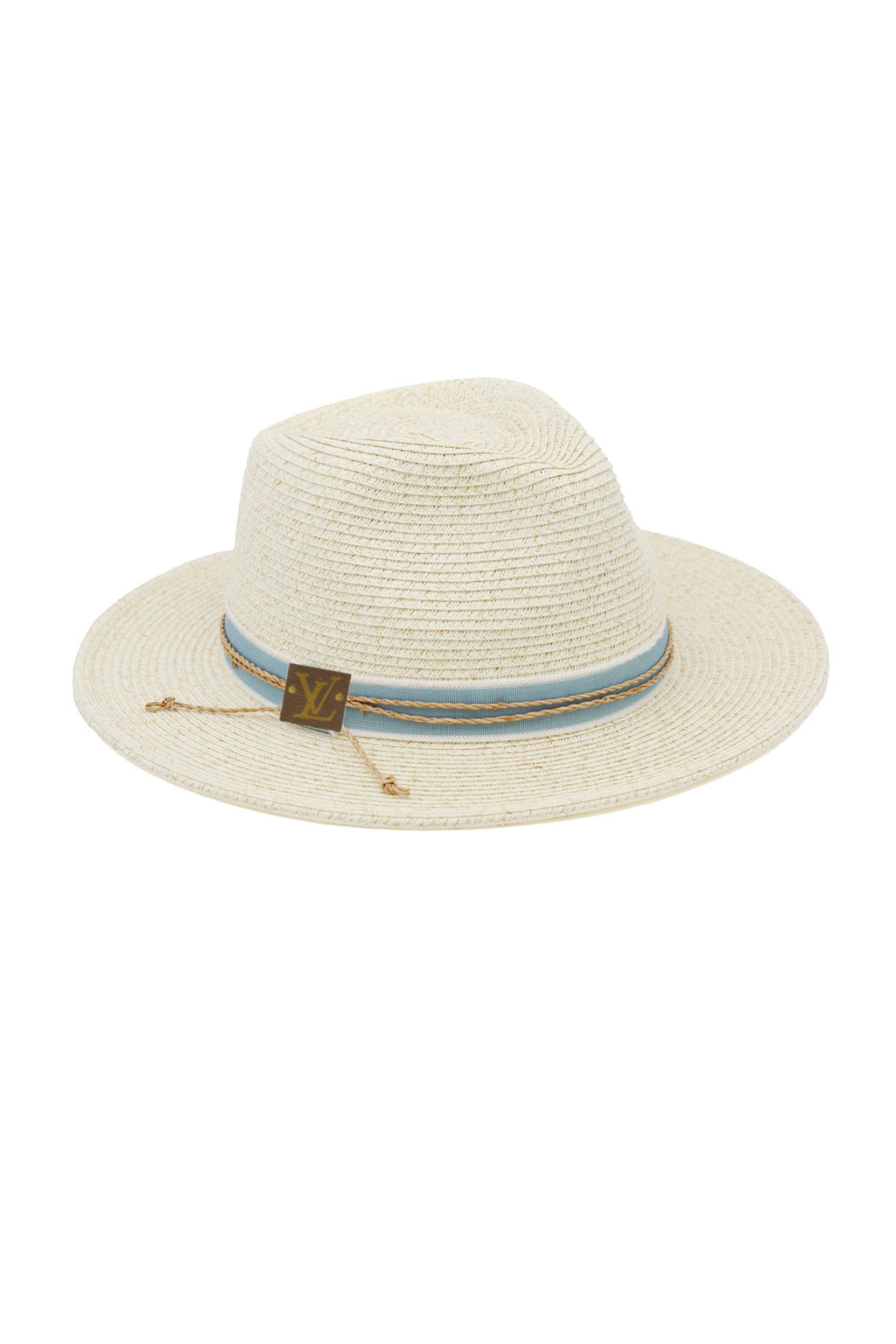 Upcycled Band Straw Panama Hat - Luxe Summer Fedora