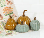 Medium Pointy Porcelain Pumpkin – Gold