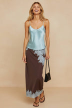 Luxe Whipstitch Satin Cami