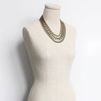 Multi- Strand Brass Chain Necklace