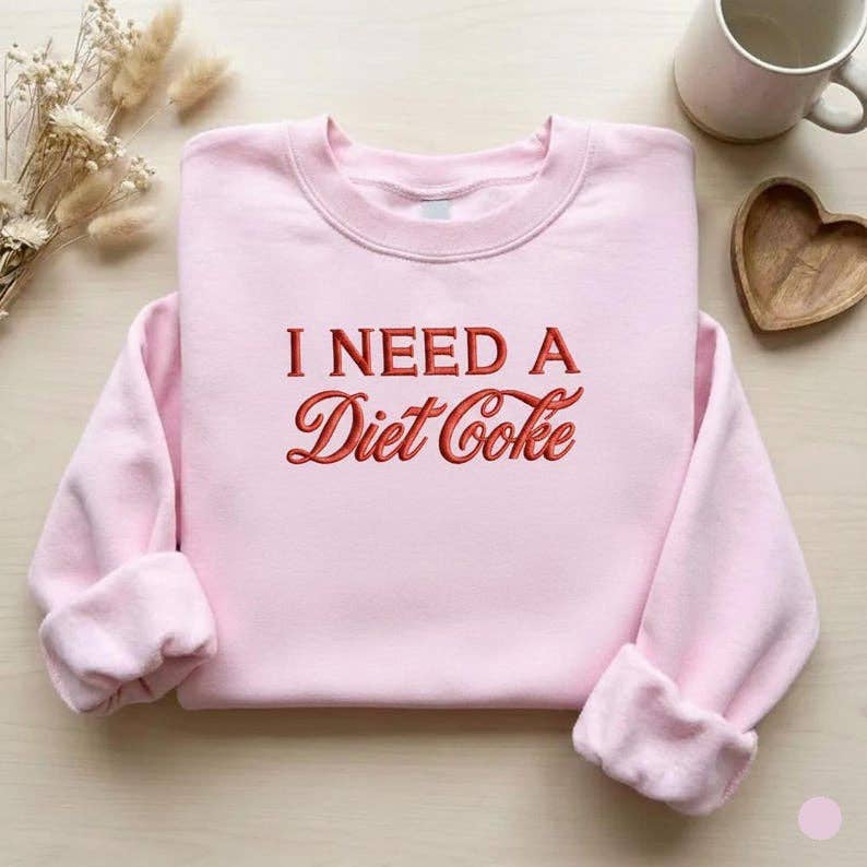 Diet Coke Embroidered Crewneck