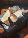 The English Saddle Cowhide Crossbody
