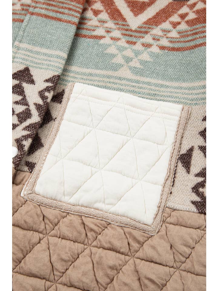 Western Aztec Quilted Patchwork Jacket