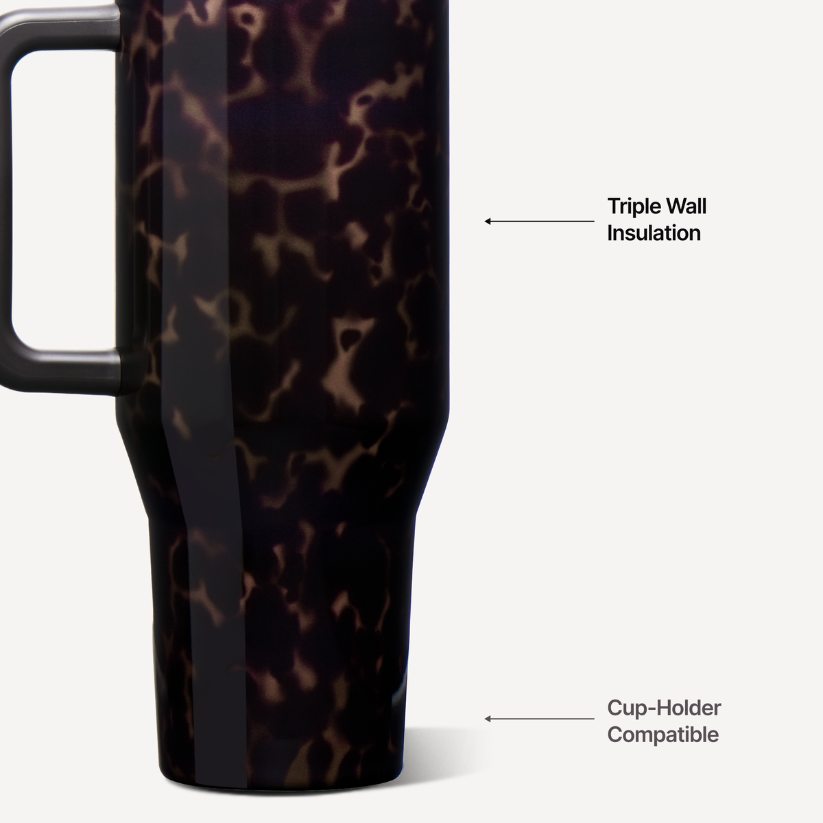 HydroJug Traveler 40 oz Tumbler – Mocha Tortoise