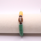 Orange and Green Game Day Football Bracelet