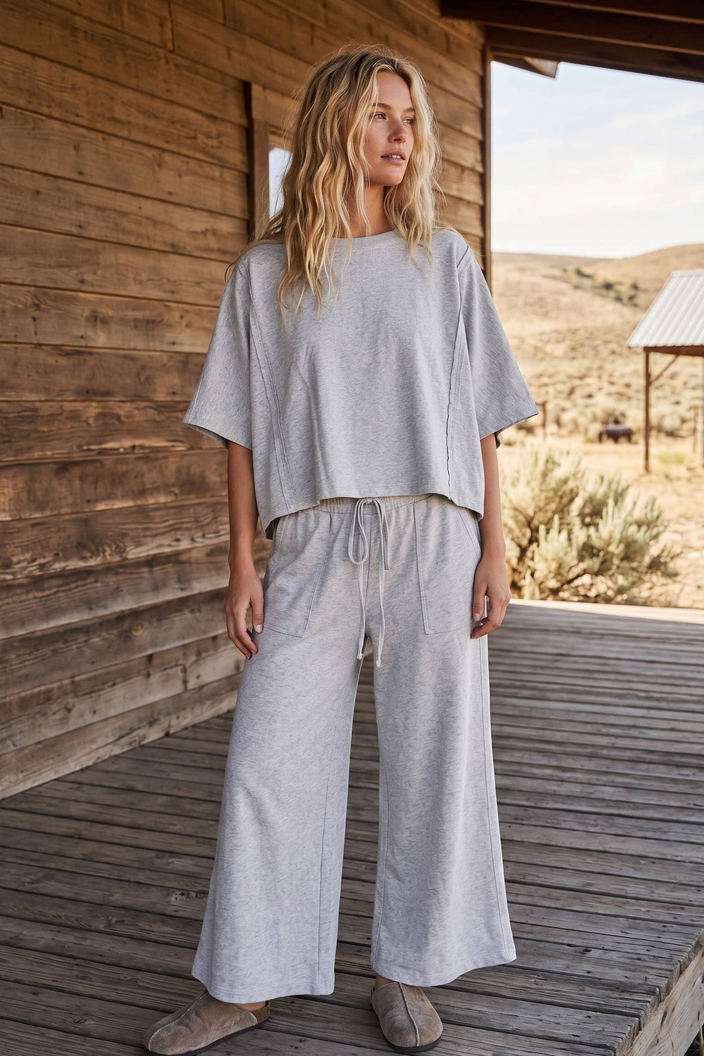 Brushed Stretch Boxy Set