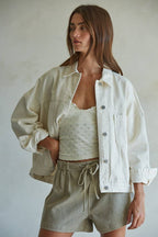 Perfect Denim Cream Jacket