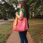 Lacey Quilted Tote – Pink Floral
