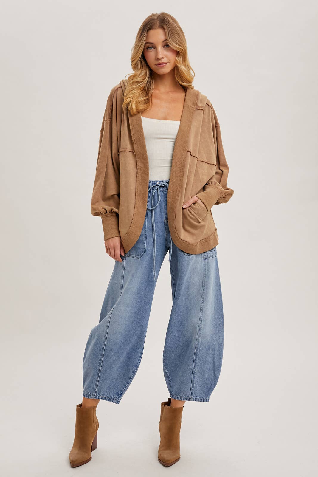 DRAWSTRINGS BARREL JEANS