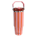 Pink and Orange Stripe 30 Oz Cabana Tumbler