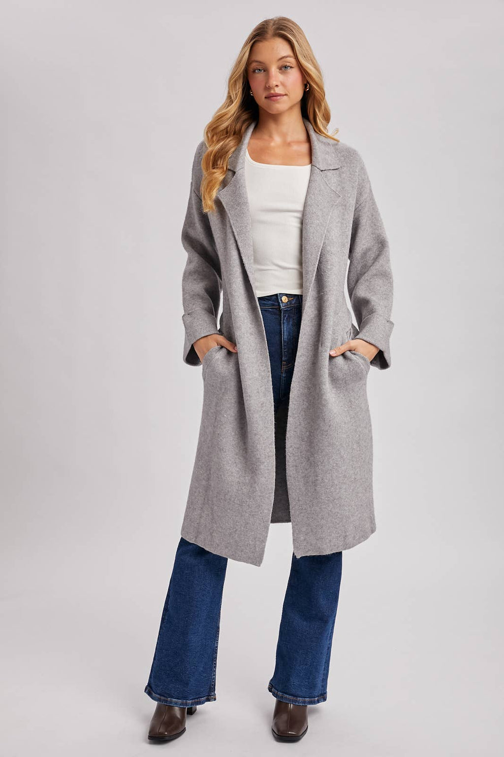 Effortless Knitted Trench Coat