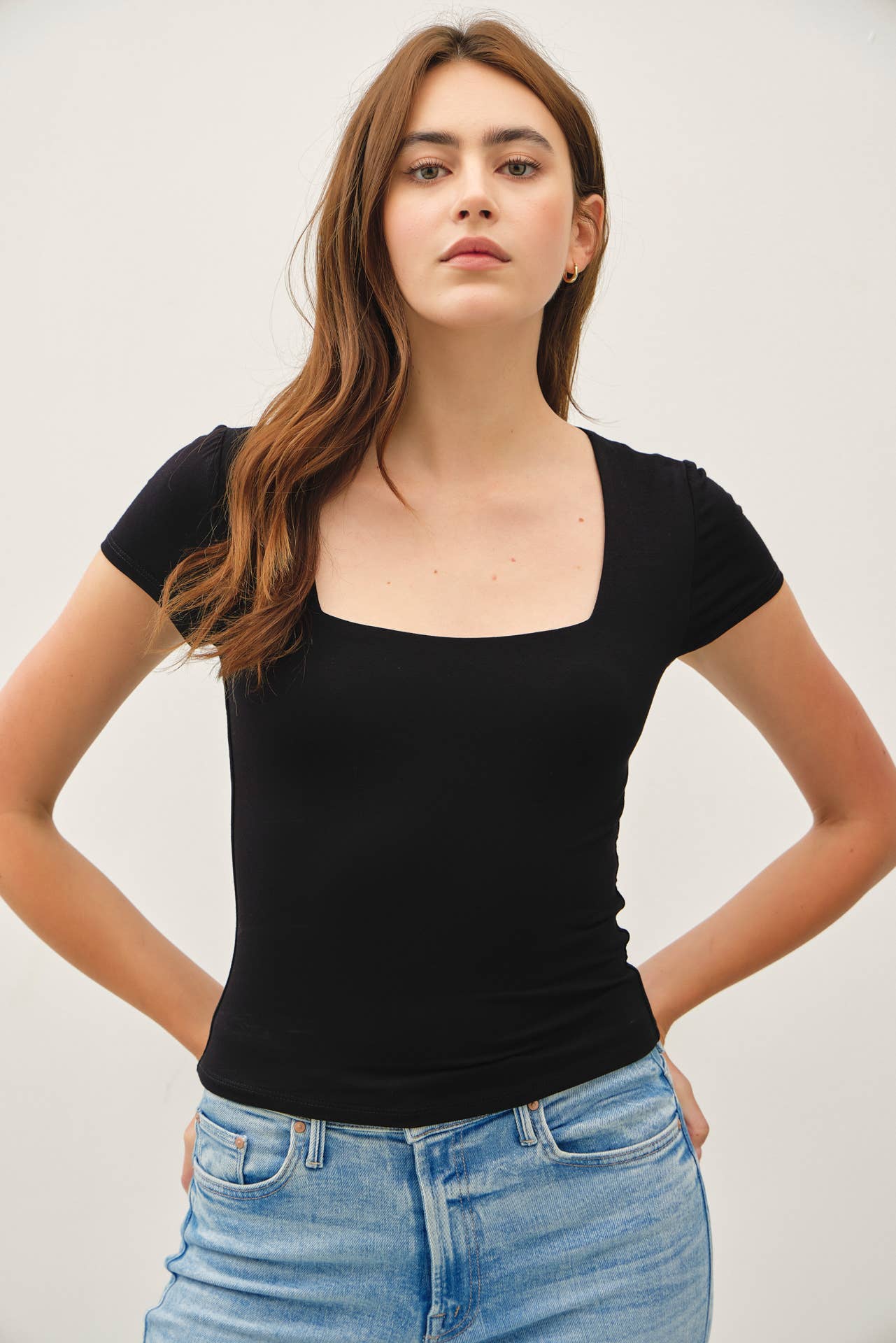 Women’s Square Neck Knit Tee