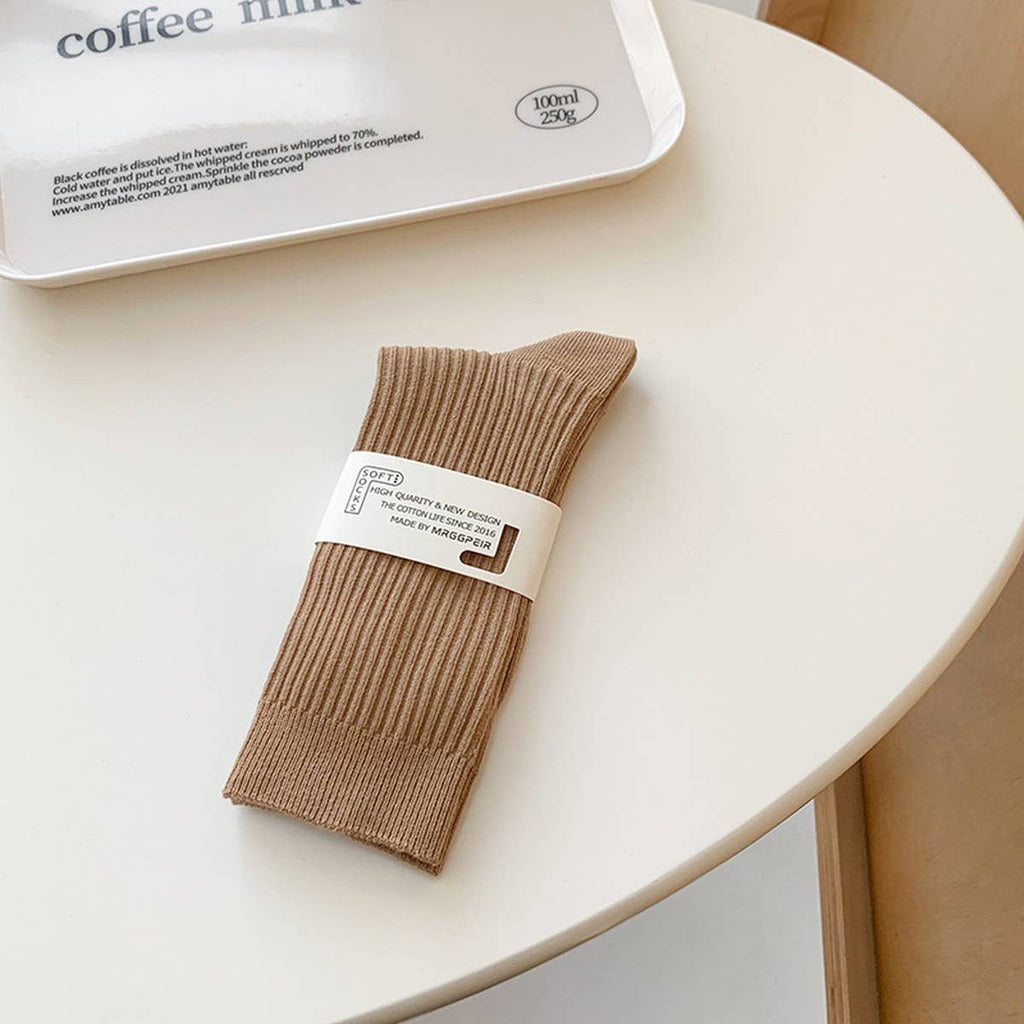 Macaron Cotton Crew Socks
