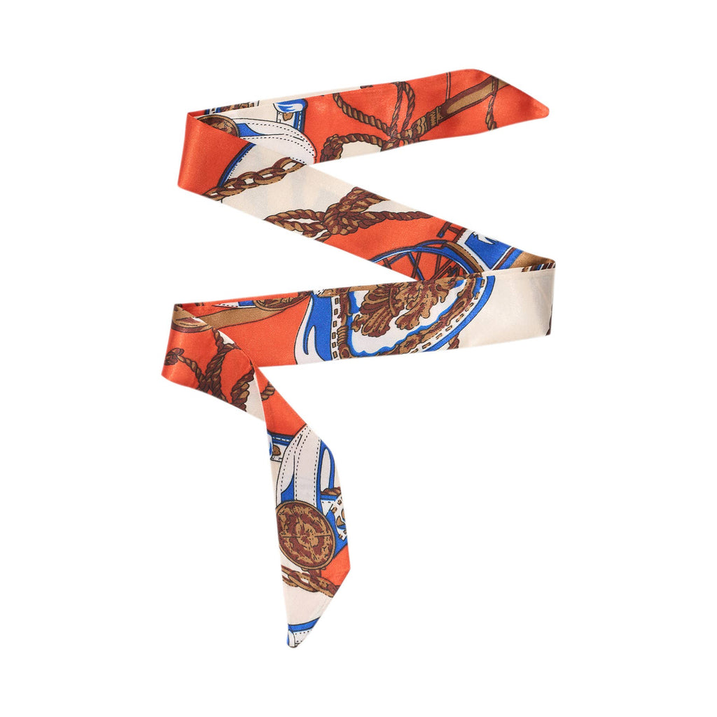 Silky Printed Twilly Bag Scarf