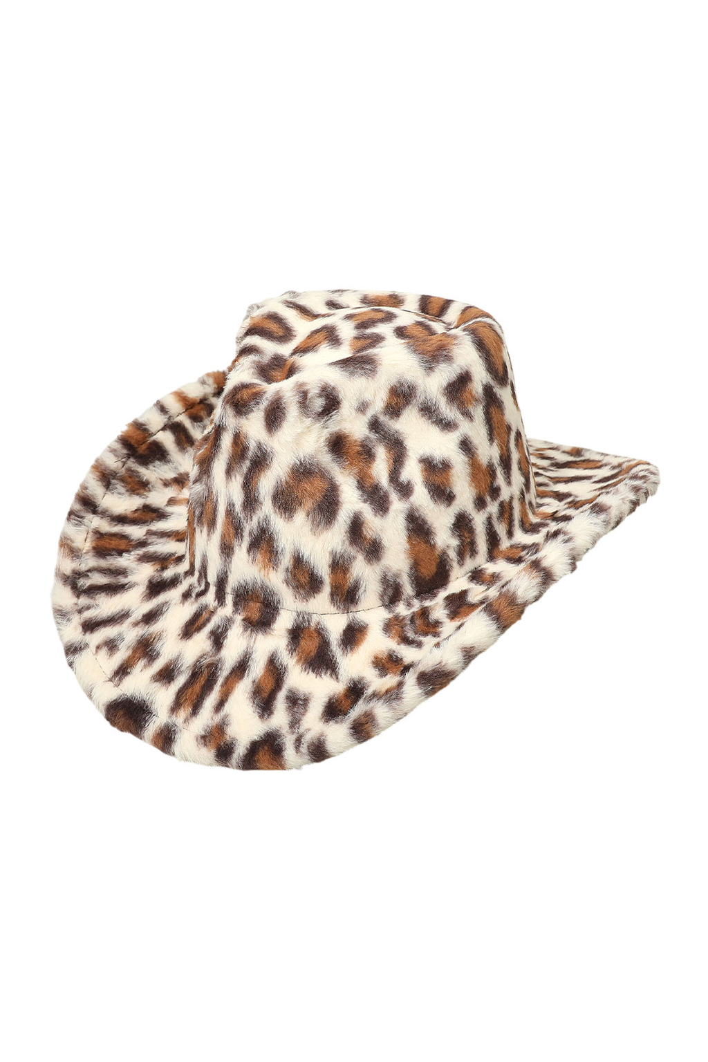 Fur Leopard Cowboy Hat
