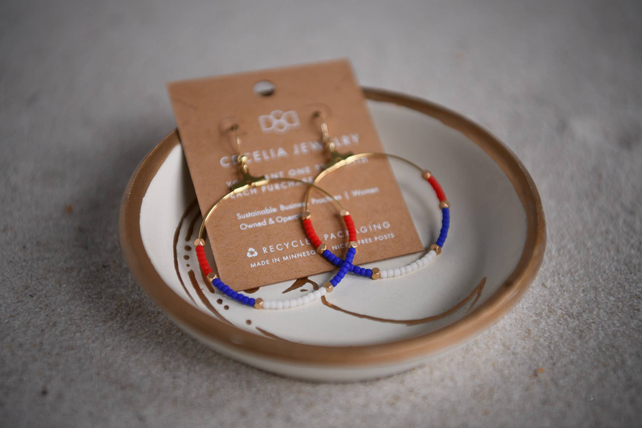 4th of July Bead Earrings