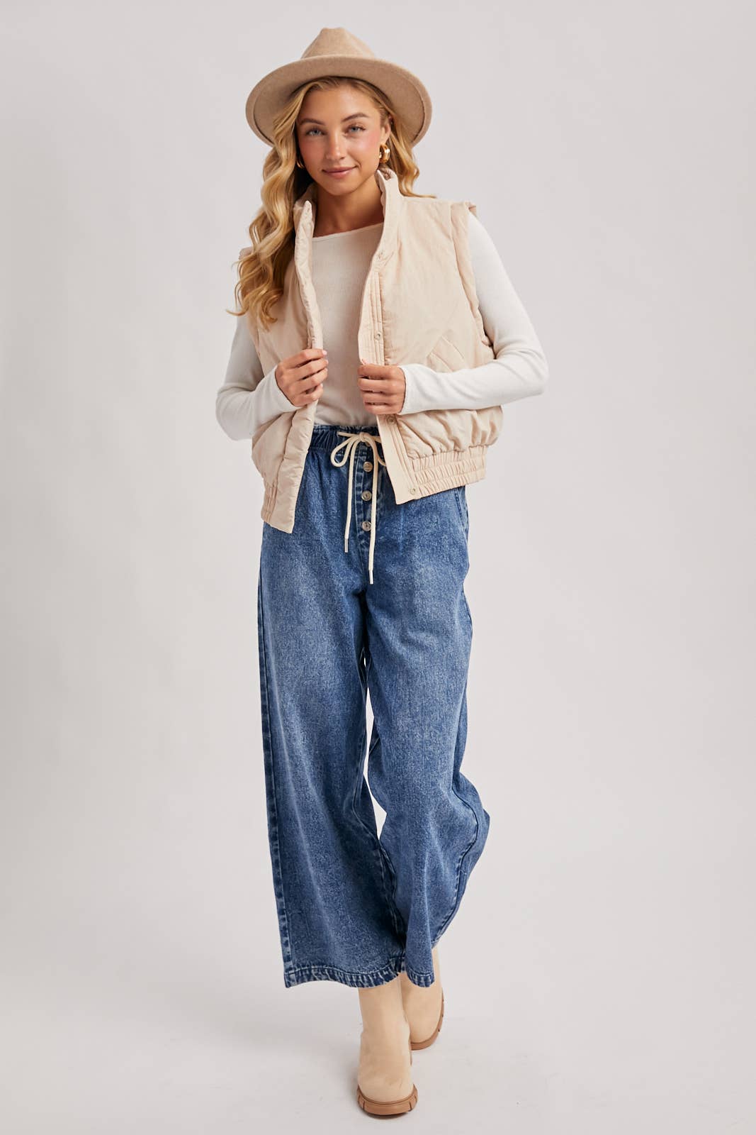 Bomber Style Puffer Vest