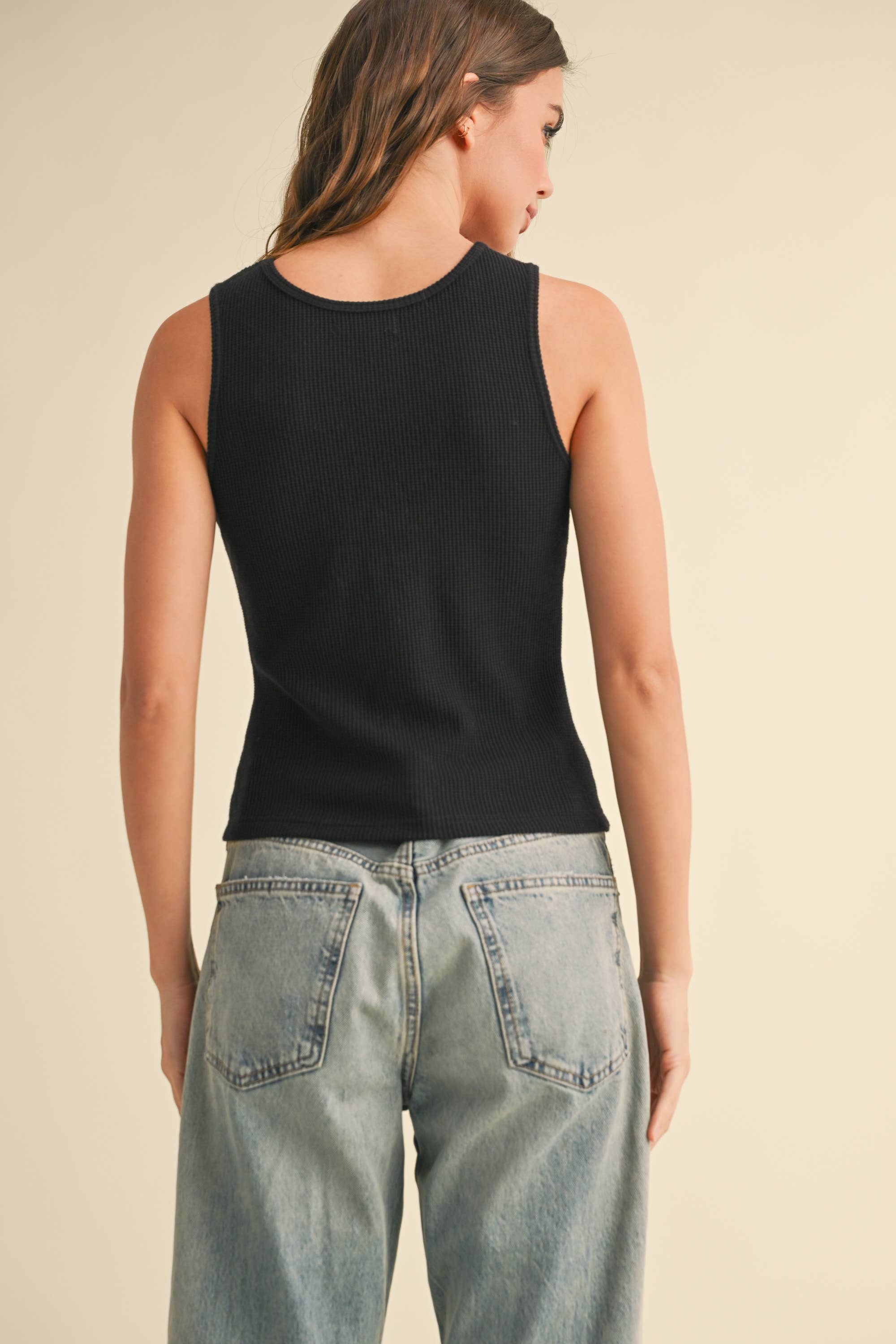 Twist Front Ribbed Tank