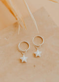 Star Mother of Pearl Charms  | 14kt Gold Fill + Silver