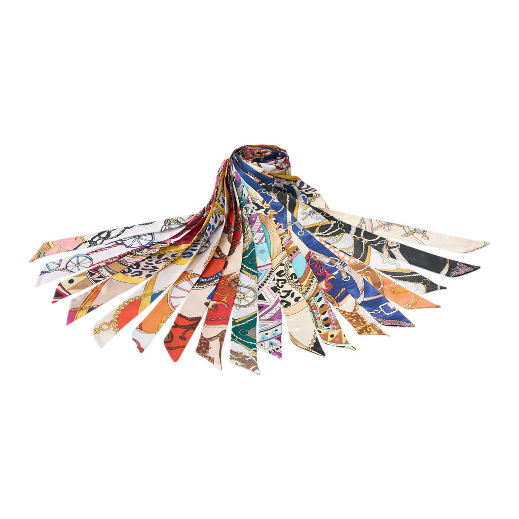 Silky Printed Twilly Bag Scarf