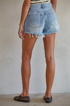 Denim Distressed Shorts