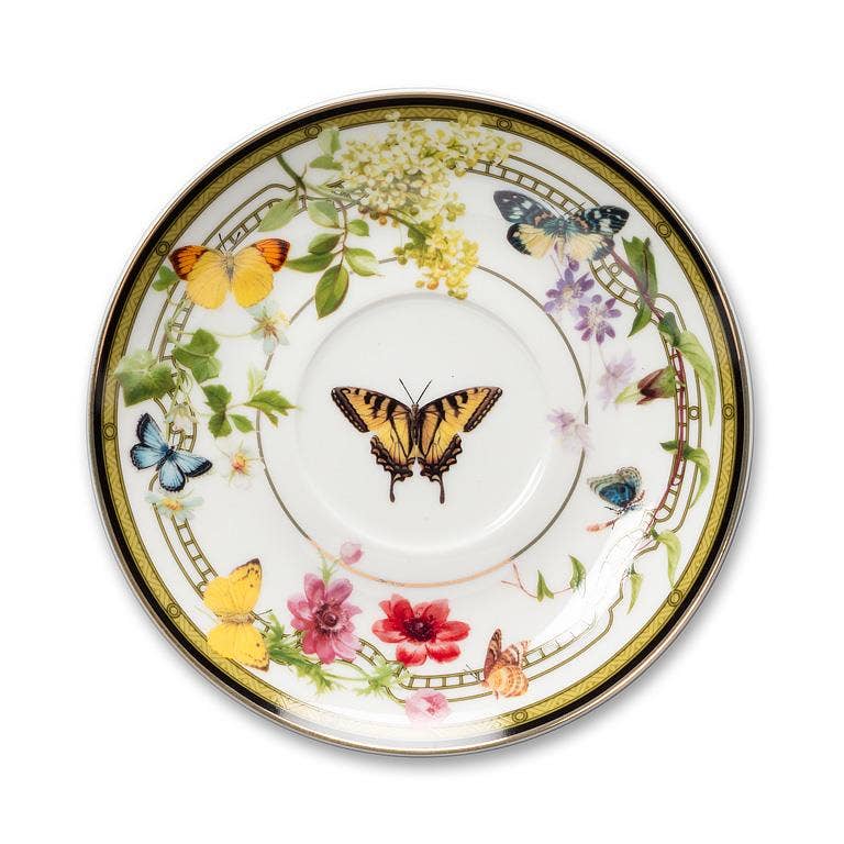 Butterfly Garden Cup & Saucer - 8oz Bone China