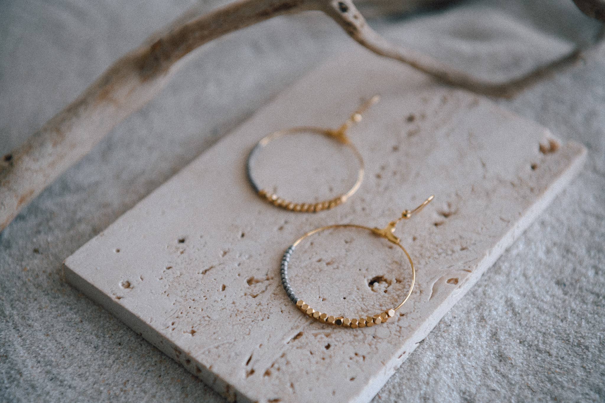 Seed Bead Hoop Earrings