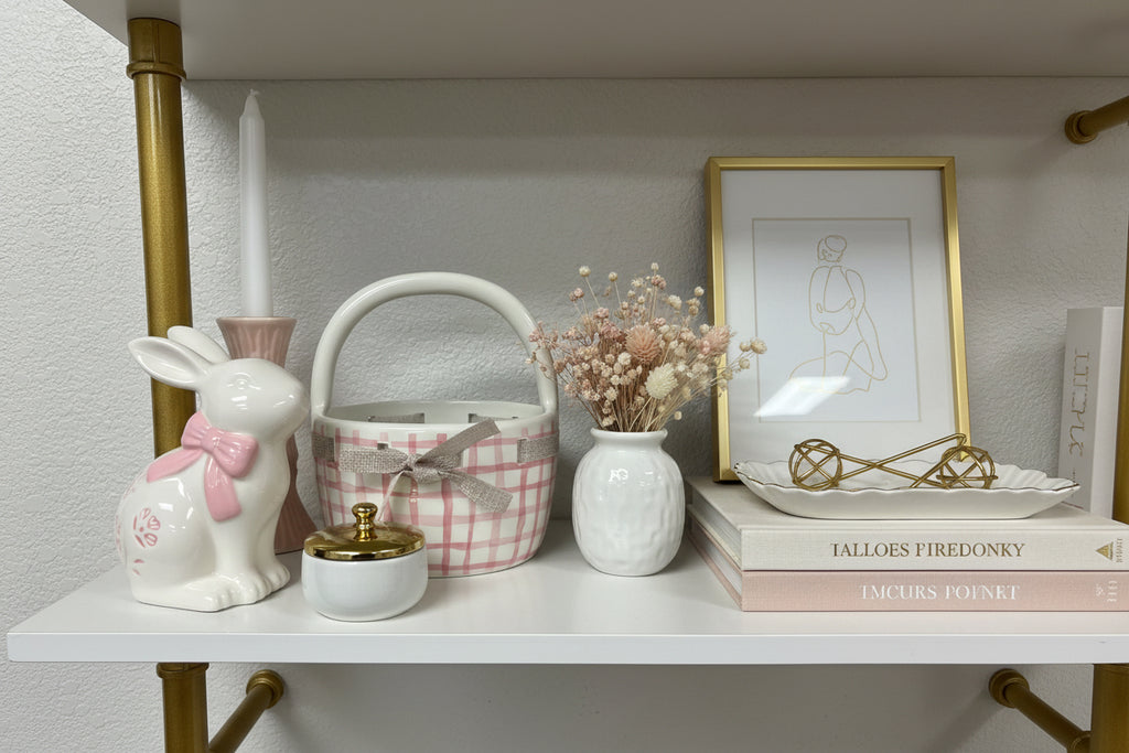 Pink Gingham Easter Basket