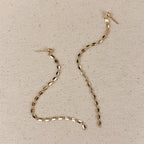 18k Gold Chain Drop Earrings