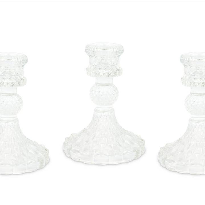 Vintage Taper Candle Holder - Set of 3