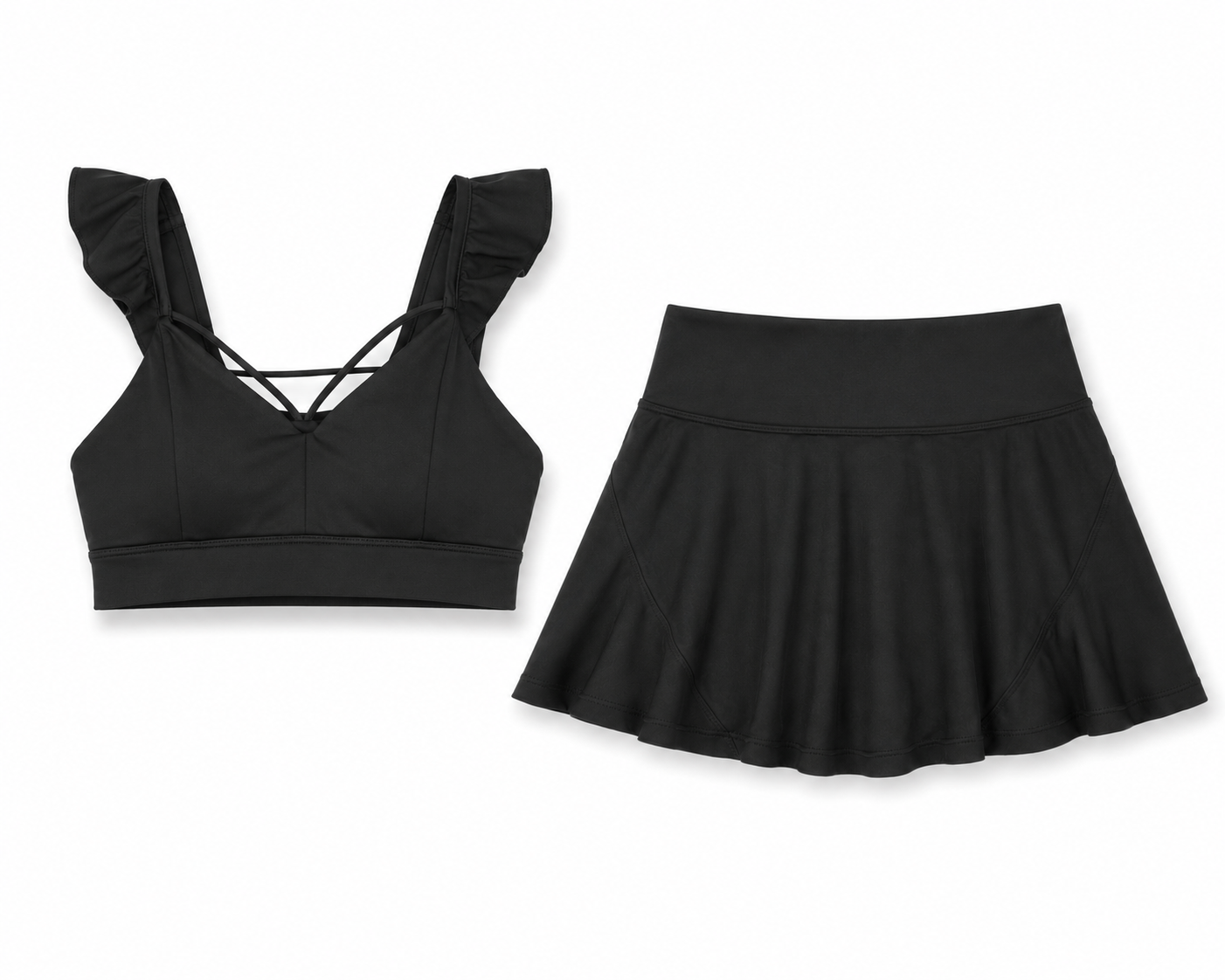 Black Crisscross Swimsuit
