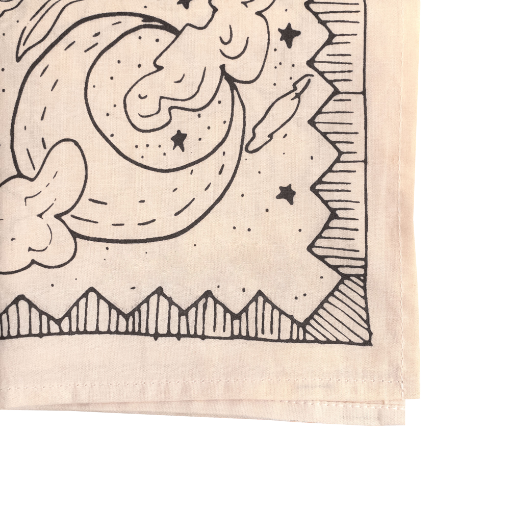 Desert Cotton Bandana – Cream & Brown