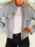 Vintage Wash Zip Denim Jacket