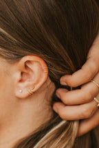 Double Up Ear Cuff | 14kt Gold Fill + Sterling Silver